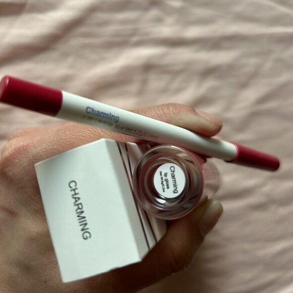 New! KAB COSMETICS Charming Lip Duo, Lip Liner & Lip Gloss - Picture 3 of 3